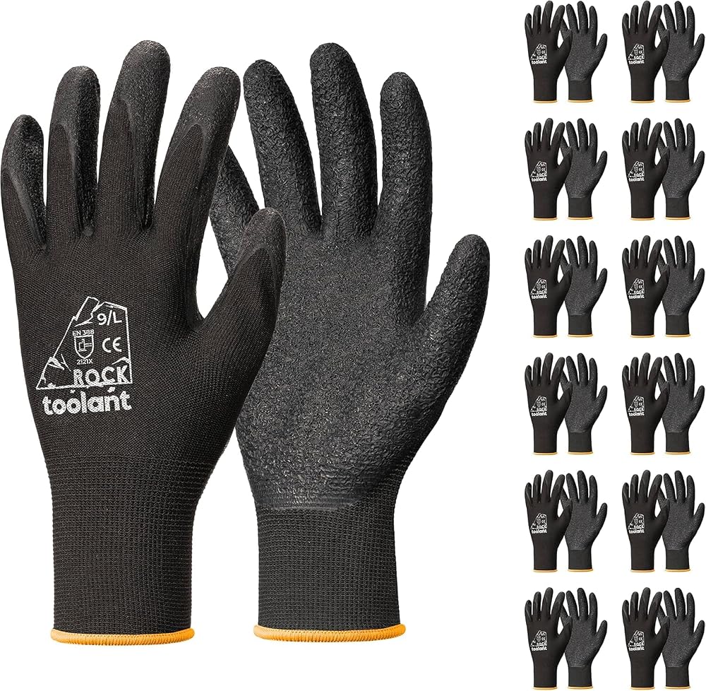 Heavy-Duty Crinkle Latex Pine Sap Tree Handling Gloves