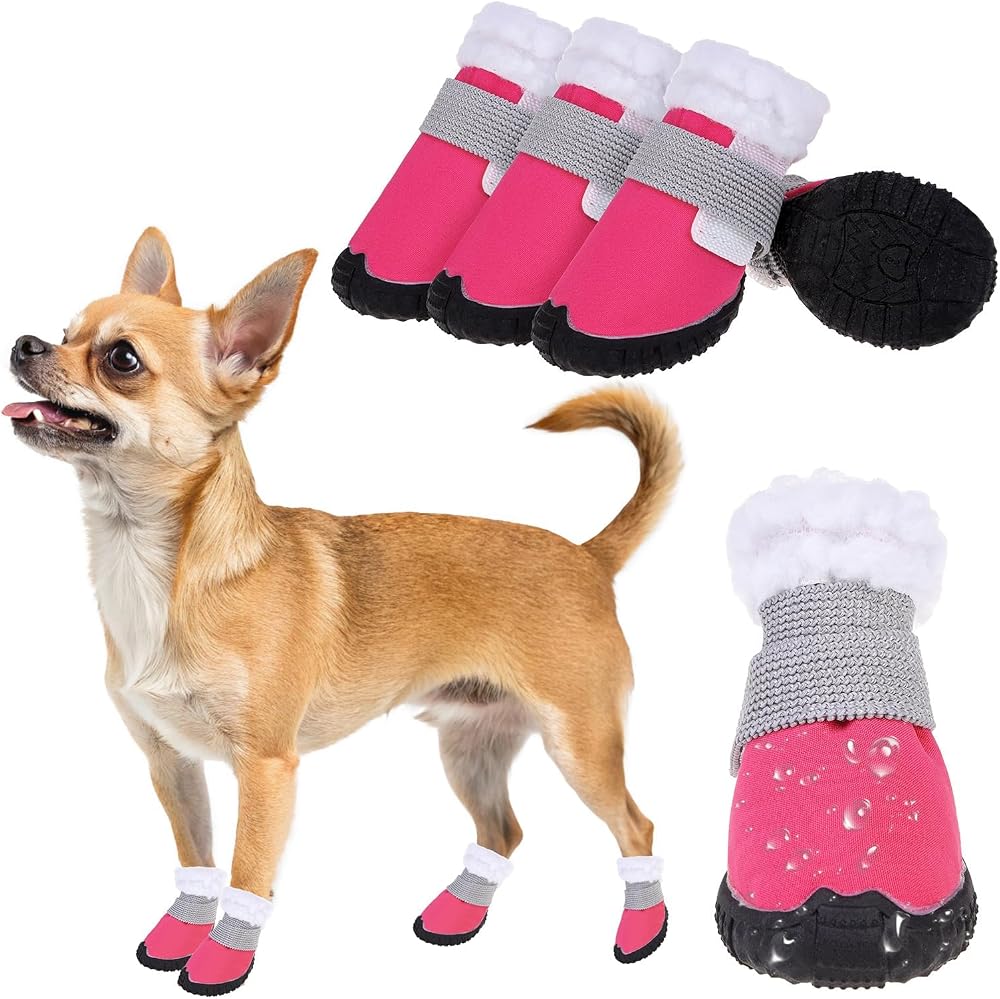 Waterproof Fleece-Lined Anti-Slip Winter Dog Snow Boots